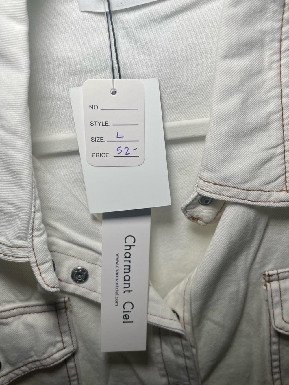 White denim button up - Picture 4 of 4
